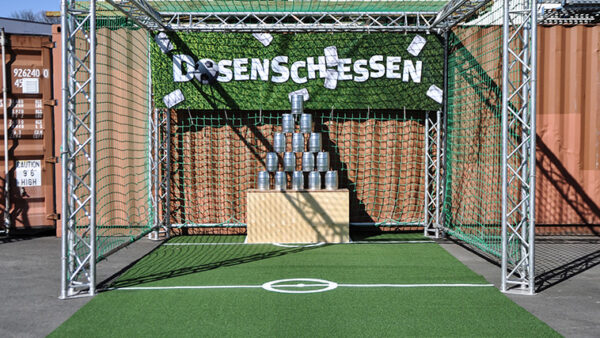 Dosenschießen Soccertool mieten