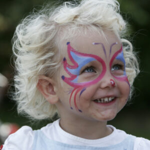 Kinderschminken Eventaktion mieten - Motiv Schmetterling